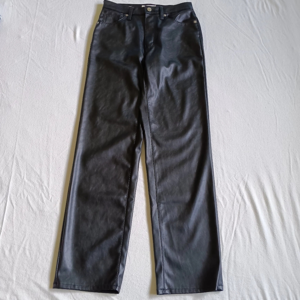 Universal Thread Black Vegan Leather Pants 4S 90s Grunge Sleek Chic Goth